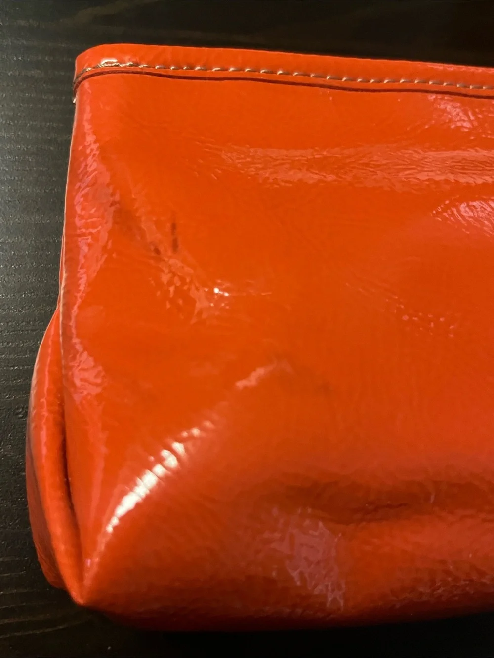 NWT Nine & Co. Jolie Too Coral Patent Wristlet Clutch